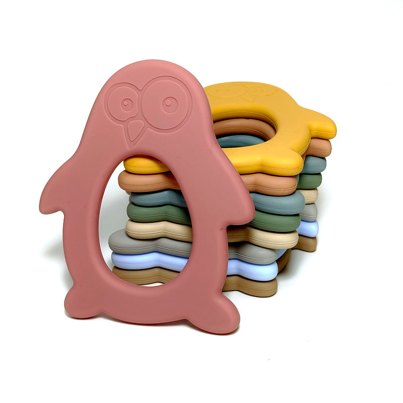 Baby Products Mothercare - Silikon-Pinguin-Beißring Baby-Zahnungshilfe 1/9 Stück Kinder-Mundmuskeltrainer Musikalisches