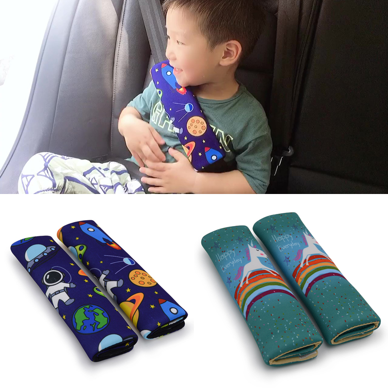 Infant Car Seat Cover - 2er-Set niedliche Auto-Sicherheitsgurt-Schulterpolsterabdeckungen für Kinder –