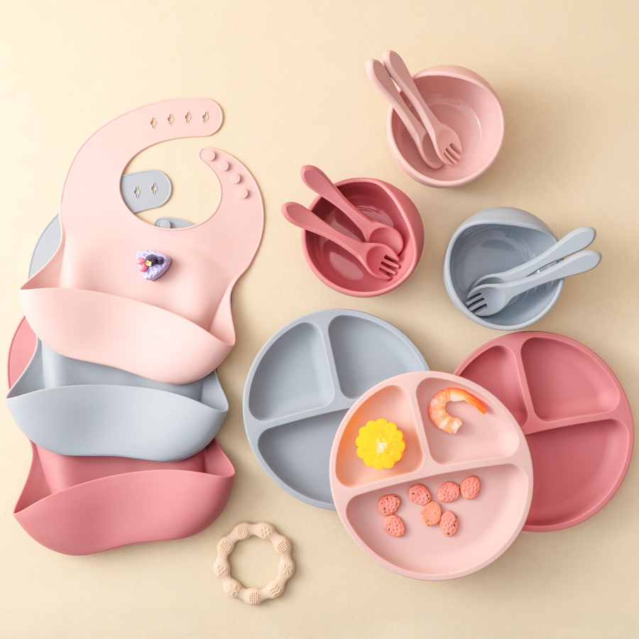 Baby Led Weaning Set - 5Pcs Baby Silikon Fütterung Set Runde