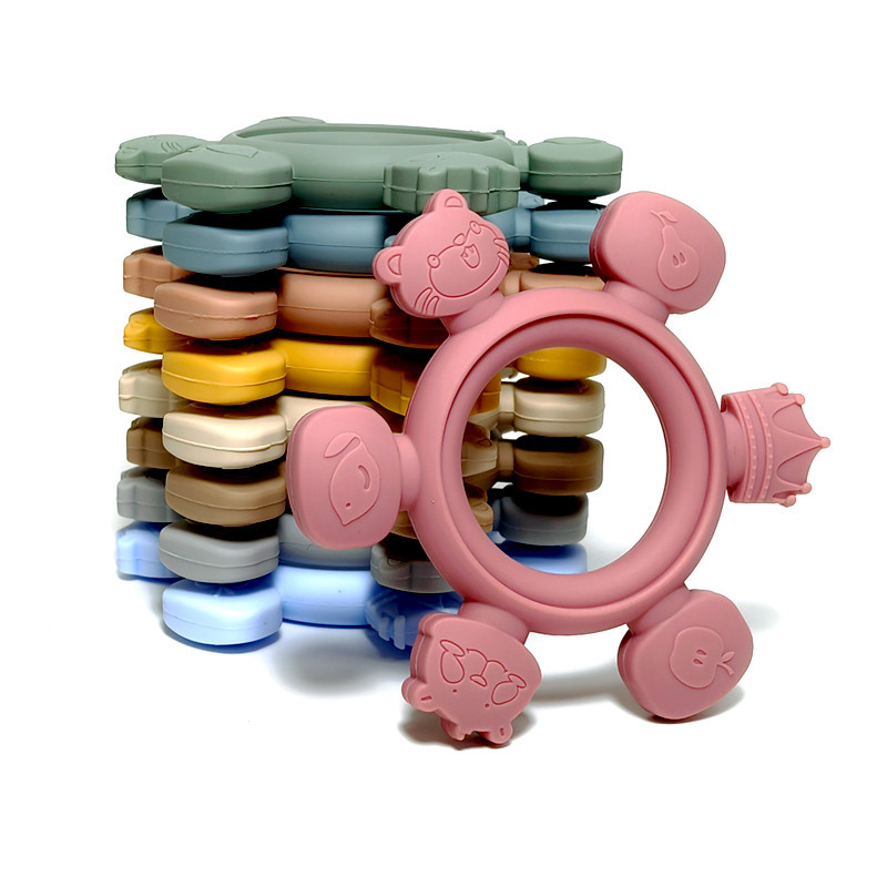 Baby Products Mothercare - 1/9 Stück Baby-Silikon-Beißringe, Kinderzahnpflege-Spielzeug, Tierförmige Greifspielzeuge