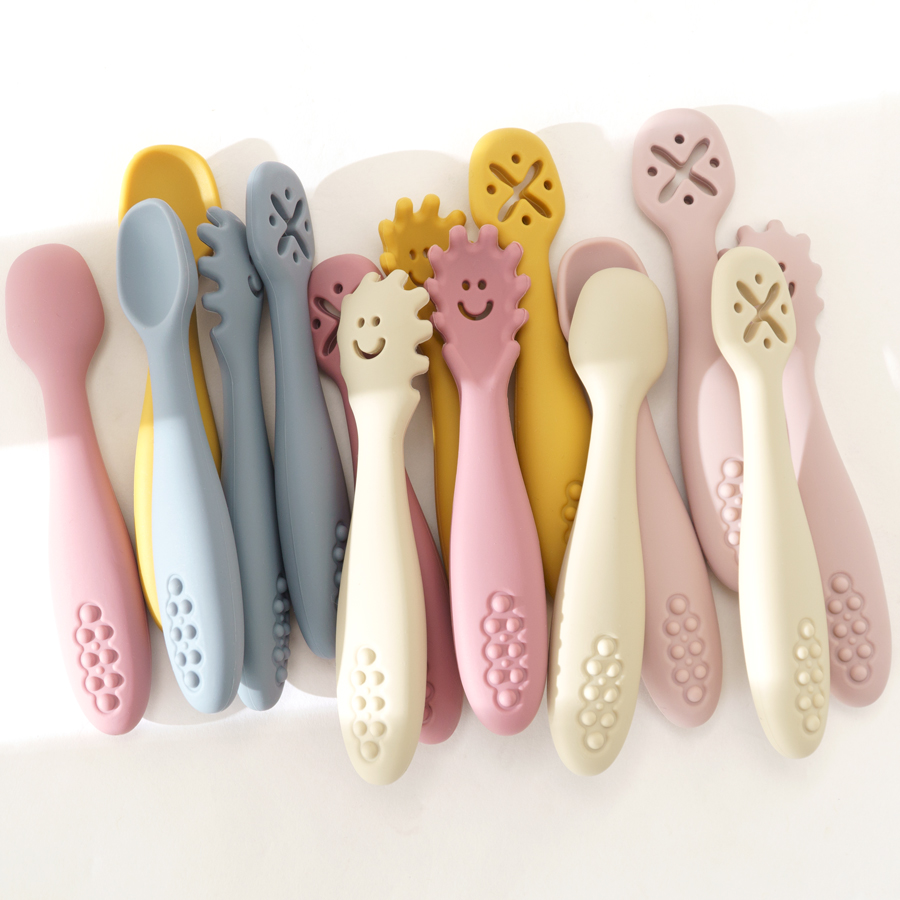 3PCS Silikon Löffel Gabel Für  – Baby Led Weaning Set Bewertung und Preis