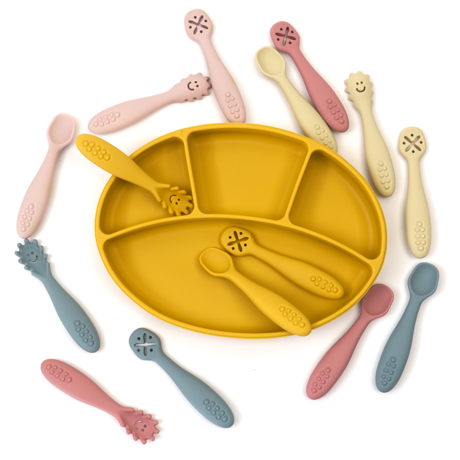 3PCS Silikon Löffel Gabel Für  – Baby Led Weaning Set Bewertung und Preis