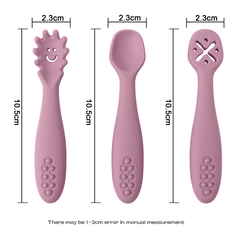 3PCS Silikon Löffel Gabel Für  – Baby Led Weaning Set Bewertung und Preis